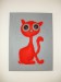 Červená kočka, 30x40 cm